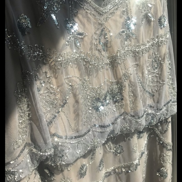 Adrienne Papell Beaded Blouson Evening Gown - Picture 13 of 13